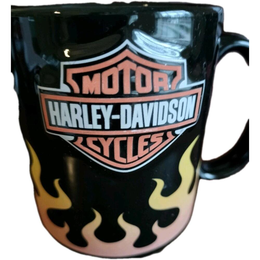 Official Harley-Davidson 3D Sculpted Flames Mug - The‎ Encore Group Black Orange